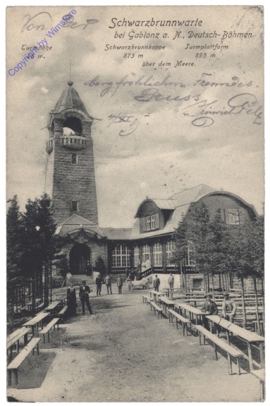 ak150203 Jablonec nad Nisou (Gablonz a.d. Neiße), Schwarzbrunnwarte