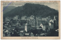 Karlovy Vary (Karlsbad), Blick auf Schlossberg