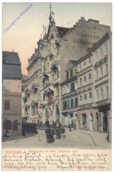 Karlovy Vary (Karlsbad), Kirchengasse mit Hotel "Nürnberger Hof"