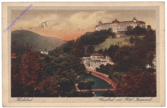 ak150291 Karlovy Vary (Karlsbad), mit Hotel Imperial