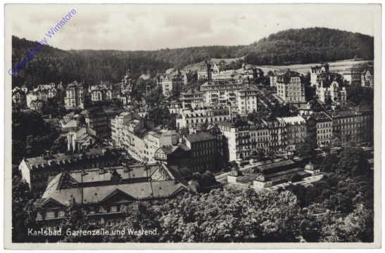 Karlovy Vary (Karlsbad), Gartenzeile und Westend