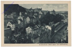 Karlovy Vary (Karlsbad), Blick gegen den Schlossberg