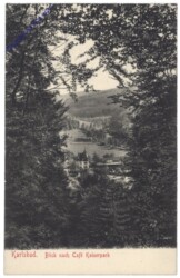 Karlovy Vary (Karlsbad), Blick nach Cafe Kaiserpark