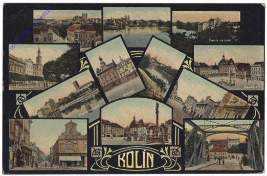 ak150491 Kolin, Multiansicht