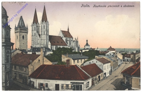 Kolin, Kourimske predmesti s chramem