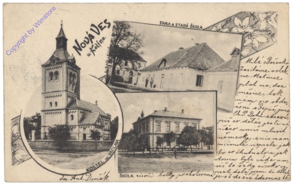 ak150512 Kolin, Nabrezi s novym mostem