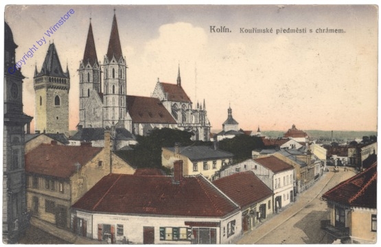 Kolin, Kourimske predmesti s chramem