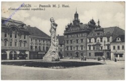 ak150609 Kolin, Pomnik M.J. Husi