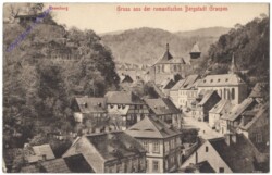Krupka (Graupen), Gruss aus der romantisch gelegenen Bergstadt