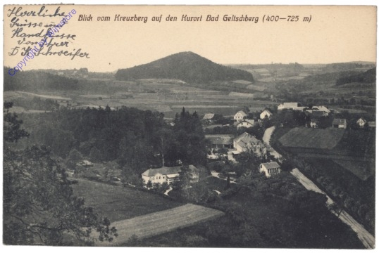 ak150686 Lazne Jelec (Bad Geltschberg), Blick vom Kreuzberg