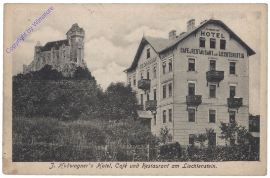 ak150745 Listany (Lichtenstein), J. Hodwagner's Hotel, Cafe und Restaurant am Liechtenstein