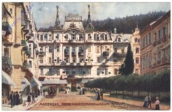 Marianske Lazne (Marienbad), Obere Kaiserstrasse mit Grand Hotel Ott
