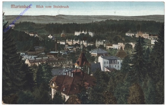 Marianske Lazne (Marienbad), Blick v. Steinbruch