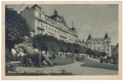 Marianske Lazne (Marienbad), Goetheplatz mit Goethedenkmal