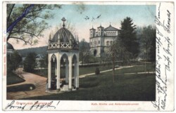 Marianske Lazne (Marienbad), Kath. Kirche und Ambrosiusbrunnen