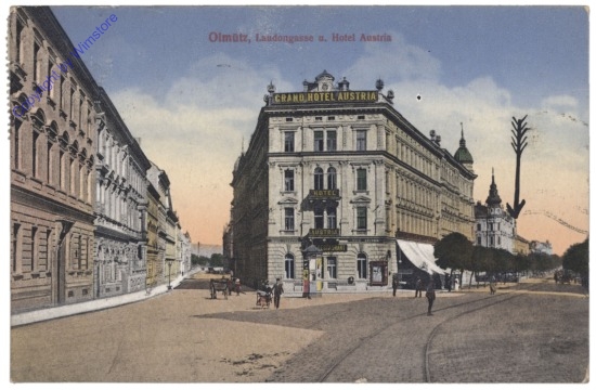Olomouc (Olmütz), Laudongasse u. Hotel Austria
