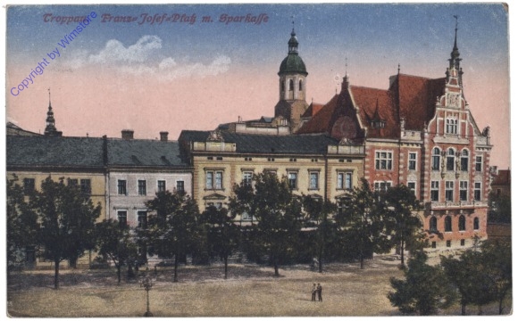 Opava (Troppau), Franz Josefs Platz mit Sparkasse