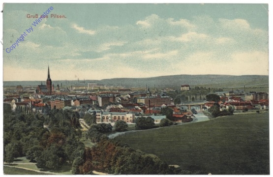 Plzen (Pilsen), Gruss aus