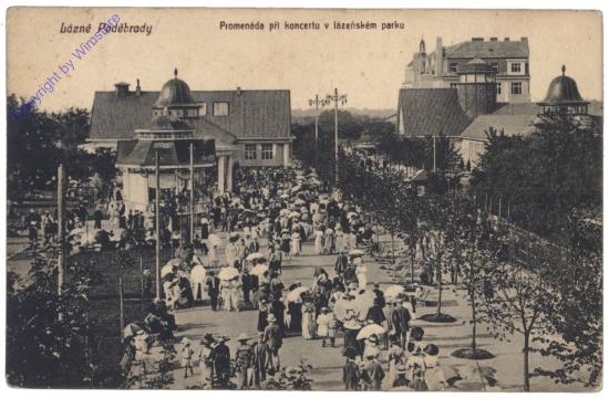 Podebrady, Promenada pri koncertu v lazenskem parku