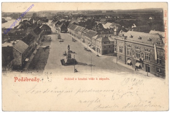 Podebrady, Pohled s hradni veze k zapadu