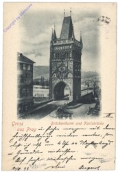 Praha (Prag), Brückenthurm und Karlsbrücke