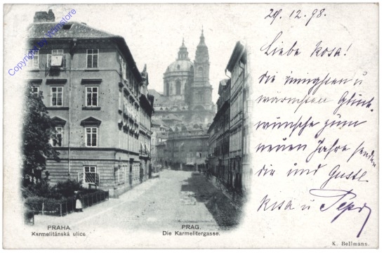 ak151173 Praha (Prag), Die Karmelitergasse