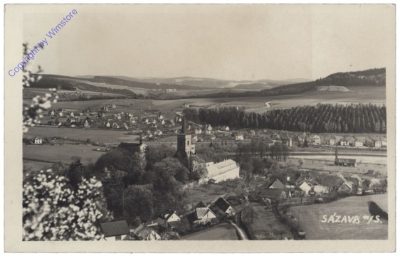 ak151384 Sazava, Ortsansicht