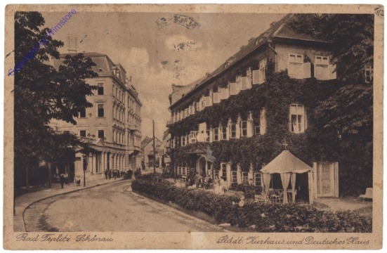 Teplice (Teplitz - Schönau), Städt. Kurhaus und Deutsches Haus