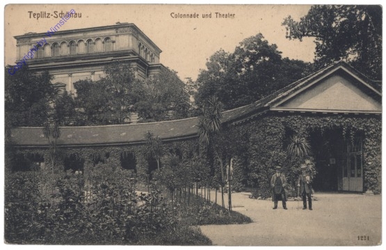 Teplice (Teplitz - Schönau), Colonnade und Theater