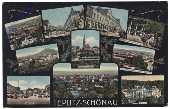 Teplice (Teplitz - Schönau), Multiansicht