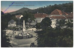 Teplice (Teplitz - Schönau), Emanationspavillon u. Kriegerdenkmal