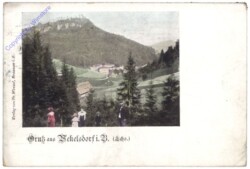 Teplice nad Metuji (Mohren bei Wekelsdorf), Gruss aus