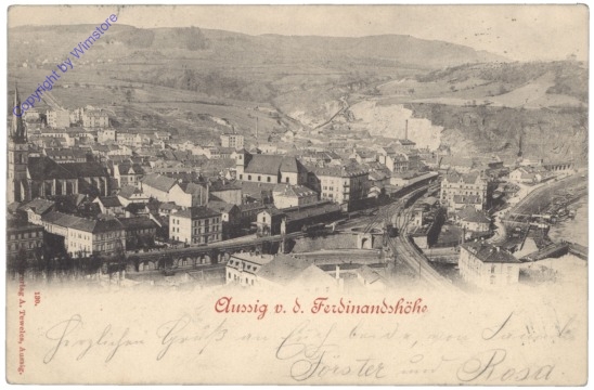 Usti nad Labem (Aussig), v.d. Ferdinandshöhe