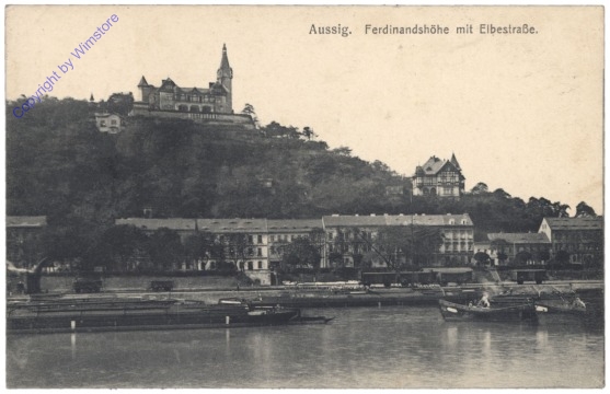 Usti nad Labem (Aussig), Ferdinandshöhe mit Elbestrasse