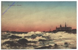 ak151962 Helsingor, Kronborg i Storm