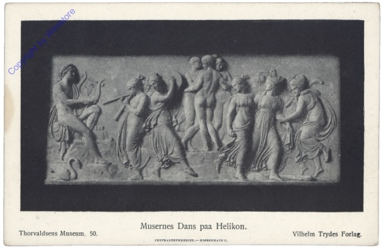 Kopenhagen, Thorvaldsens Museum, Musernes Dans paa Helikon