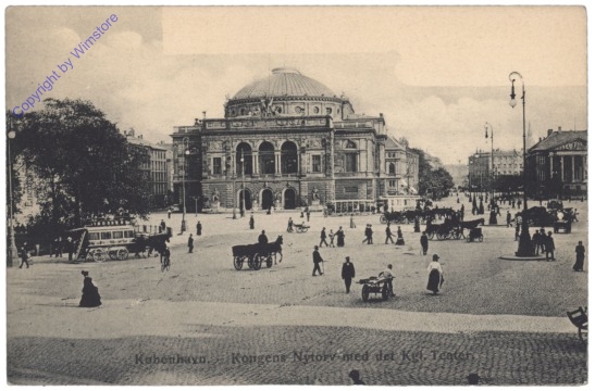 Kopenhagen, Kongens Nytorv med det Kgl. Teater