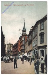 ak152154 Kopenhagen, Kjobmagerade og Rundetaarn