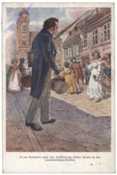 Schubert Franz geht zur Aufführung seiner Messe