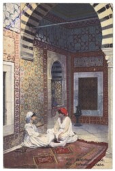 Tunesien, Beduinen vor dem Eingang zur Moschee