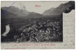 Arco, vom Schloßberg mit Blick a.d. Monte Brione