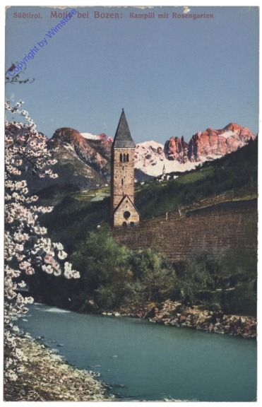 ak153307 Bolzano (Bozen), Kampill mit Rosengarten
