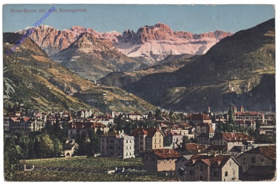 ak153310 Bolzano (Bozen), Gries-Bozen mit dem Rosengarten