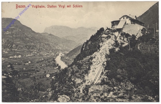 ak153311 Bolzano (Bozen), Virgilbahn, Station Virgil mit Schlern