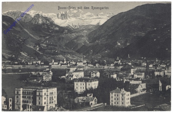 ak153321 Bolzano (Bozen), Bozen-Gries mit dem Rosengarten