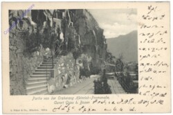 Bolzano (Bozen), Partie von der Erzherzog Heinrich-Promenade, Curort Gries