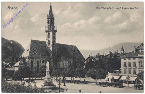 ak153356 Bolzano (Bozen), Walterplatz und Pfarrkirche