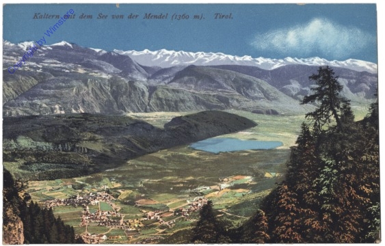 ak153458 Caldaro sulla Strada del Vino (Kaltern an der Weinstrasse), mit dem See von der Mendel