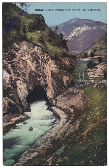 Colle Isarco (Gossensass), Brennerstrasse, Wassertunnel