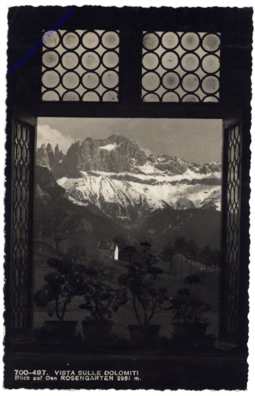 Dolomiti (Dolomiten), Vista sulle Dolomiti, Blick auf den Rosengarten